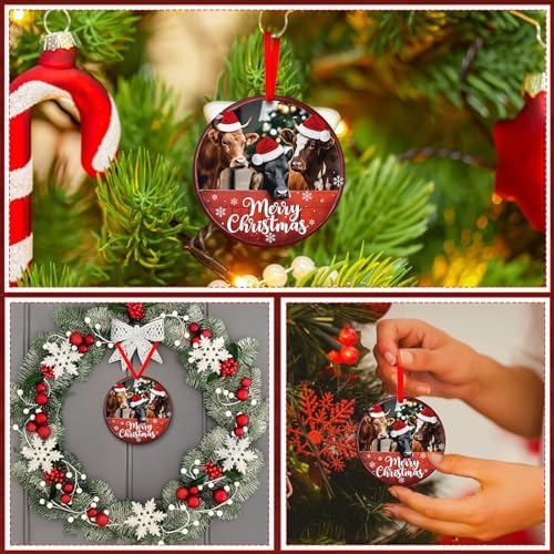 FaCraft Farmhouse Cow Christmas Ornament 2025