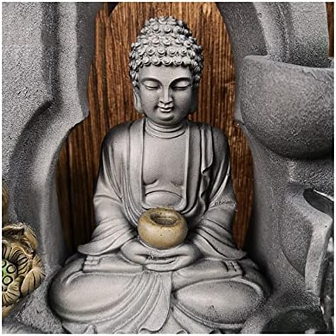 Buddha Tabletop Zen Fountain 3-Tiered Indoor Waterfall Decor