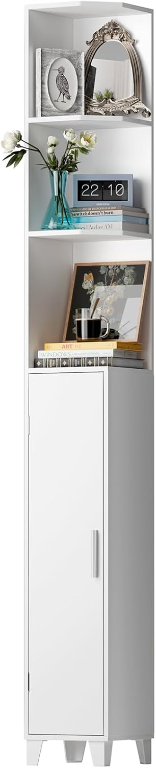 MOHOPE 748 Tall Corner Cabinet with 5-Tier Shelves