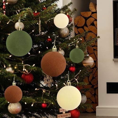 30 Pcs 24 Inches Velvet Christmas Balls Set