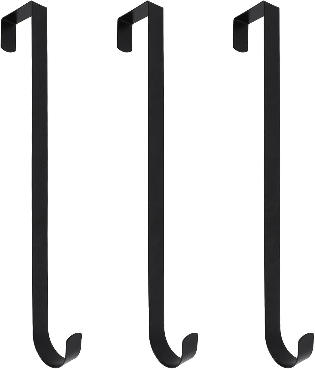 BENLIUDH Wreath Hangers for Front Door 3pcs Black