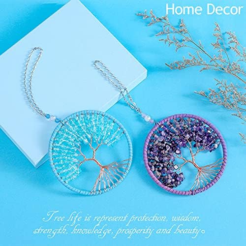 Tree of Life Hanging Ornament with Chakra Stones
