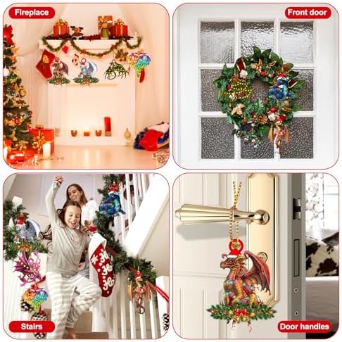 2024 Dragon Christmas Tree Ornaments - 32 Unique Acrylic Decorations