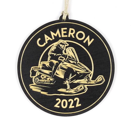 Personalized Snowmobile Ornament for Snowmobiler Gift