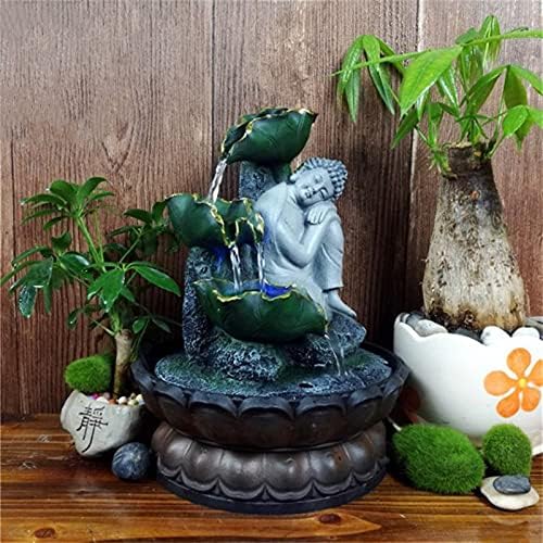 Tabletop Fountain with Sitting Buddha Statue for Home and Office