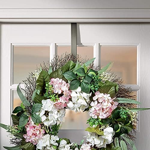 Haute Decor Adjustable Wreath Hanger Brushed Nickel