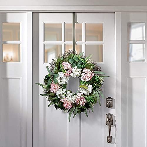 Haute Decor Adjustable Wreath Hanger Brushed Nickel