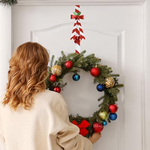 2 Pack Candy Cane Wreath Hangers for Front Door