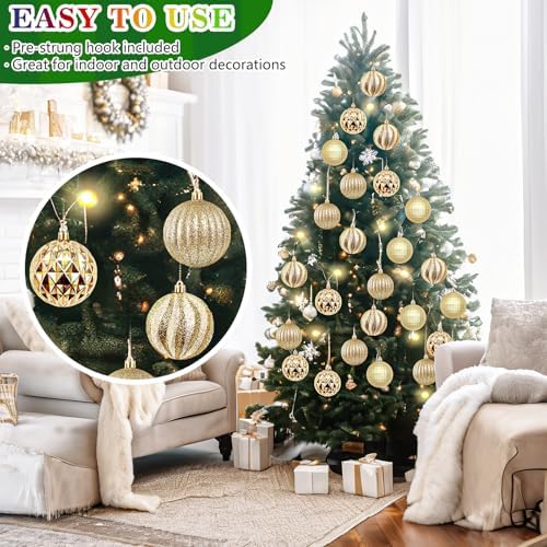 24pcs Shatterproof Christmas Balls Decor Set