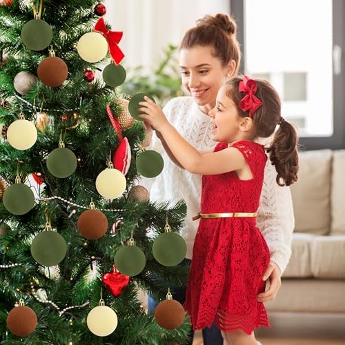 30 Pcs 24 Inches Velvet Christmas Balls Set