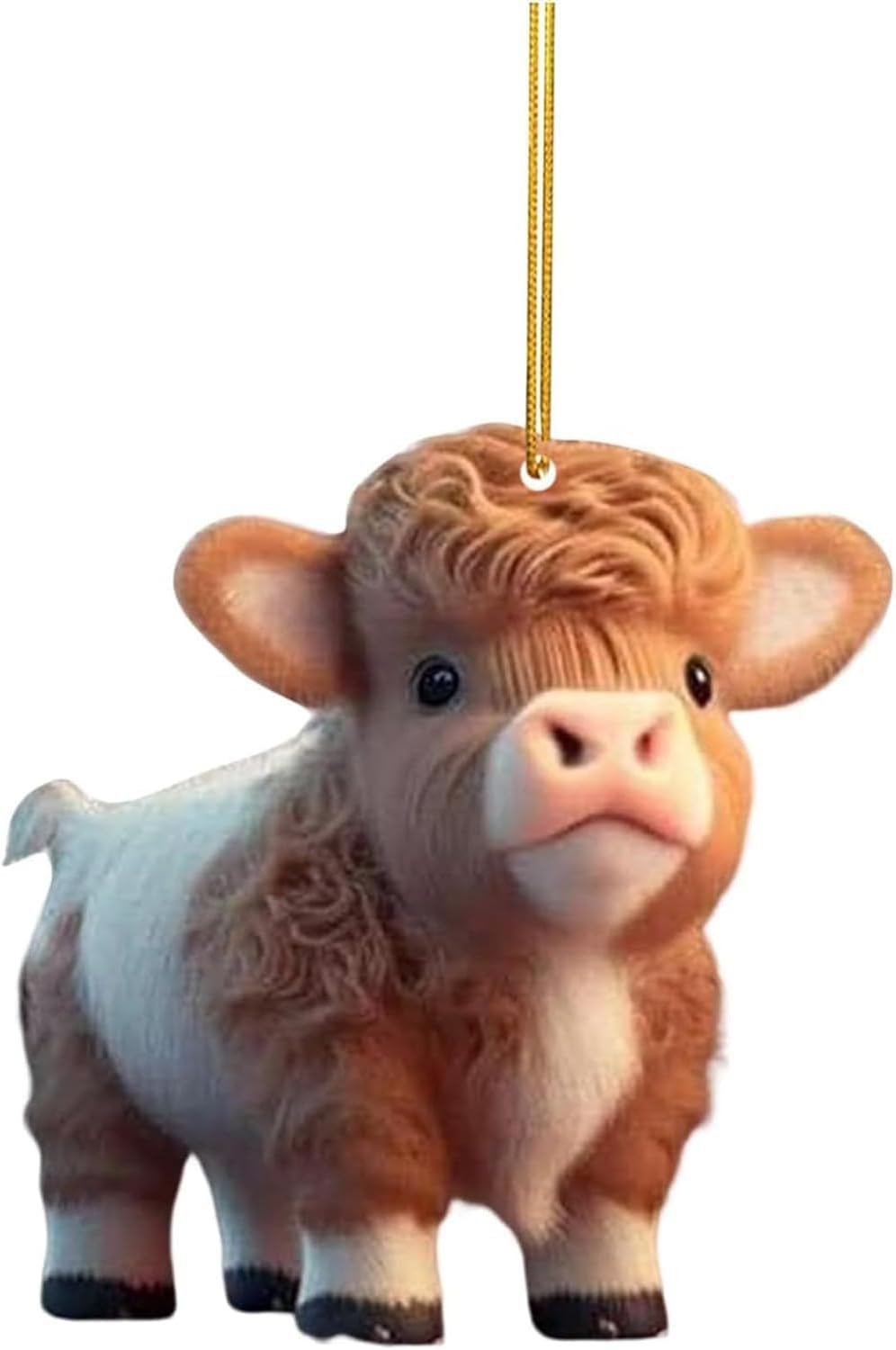Cute Cartoon Cow Hanging Ornament for Cars and Backpacks
