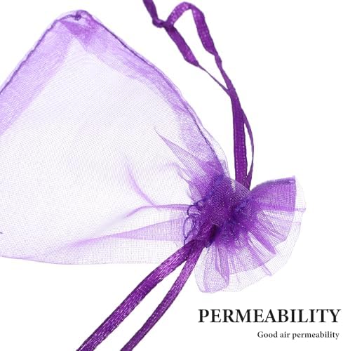 LUOZZY 100pcs Lavender Sachet Bags Empty Mesh DIY Pack