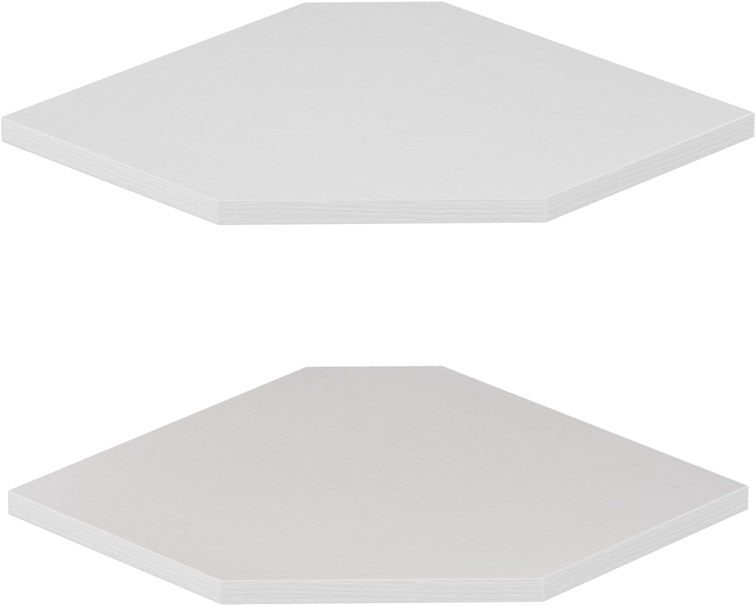 JJL Corner Shelf Wall Mounted 2 Tier 133 Inch Deep