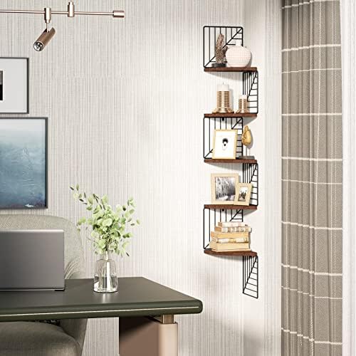 Love-KANKEI 5 Tier Corner Shelf Wall Mount