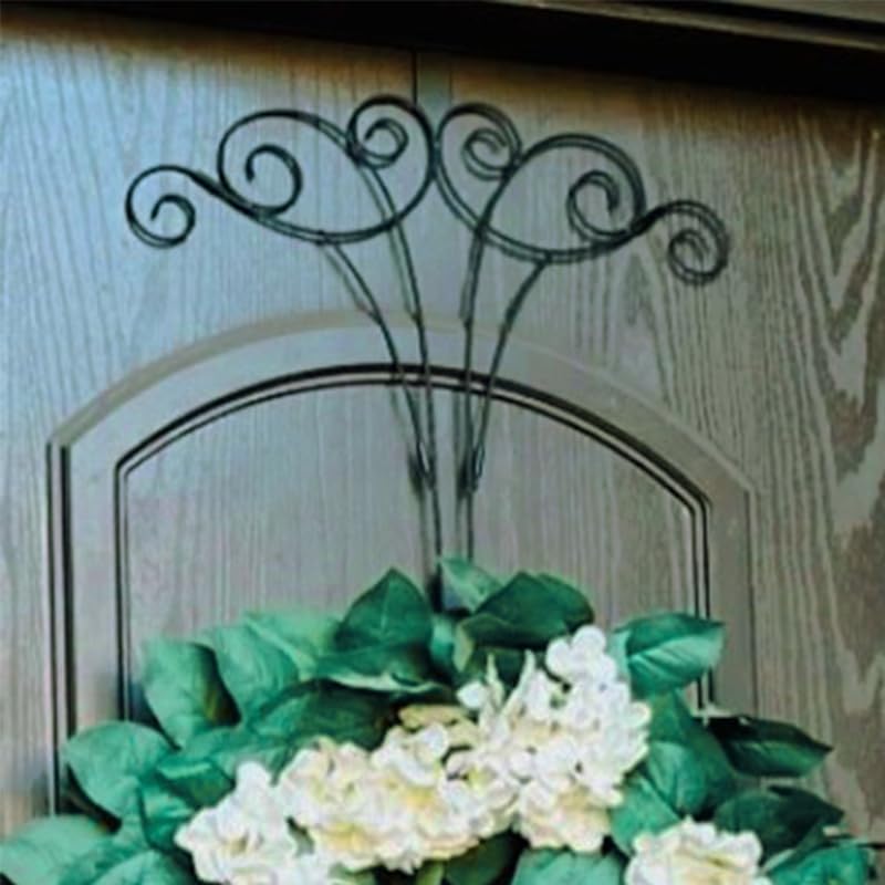 Haute Decor 18-Inch Scrollwork Wreath Hanger Black