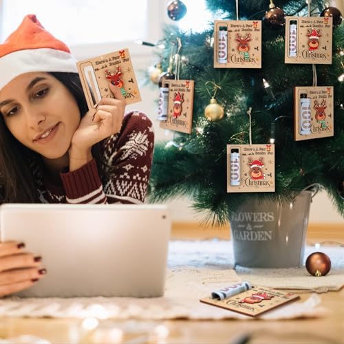 6 Pcs Wooden Christmas Money Holders for Party Favors