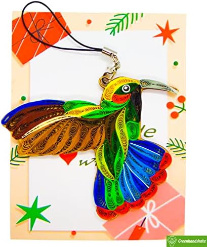 Colorful Hummingbird Hanging Ornament by GREENHANDSHAKE