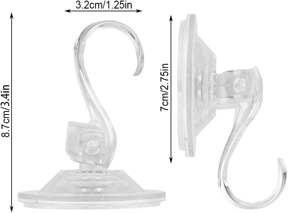 8Pcs Reusable Suction Cup Wreath Hangers for Bathroom Kitchen Windows