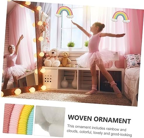 VICASKY Cloud Rainbow Wall Macrame Art Decoration