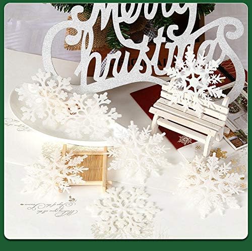 Jumbo White Snowflake Ornaments Set of 5