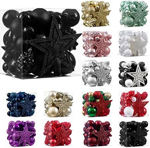 CristBest 43pcs Shatterproof Christmas Ornaments