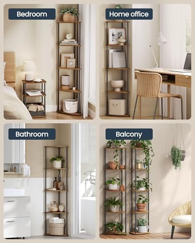 SONGMICS Superfast Toolless 5-Tier Corner Shelf Stand
