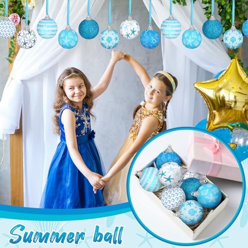 16 Pcs Summer Tree Decorations Sea Animal Hanging Ornaments
