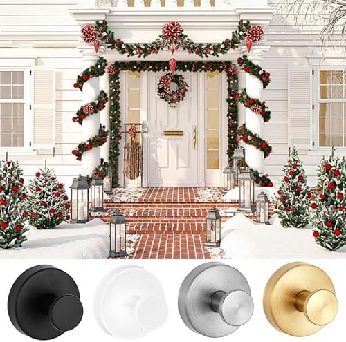 Stainless Steel Suction Cup Wreath Hook with 15 lb Capacity