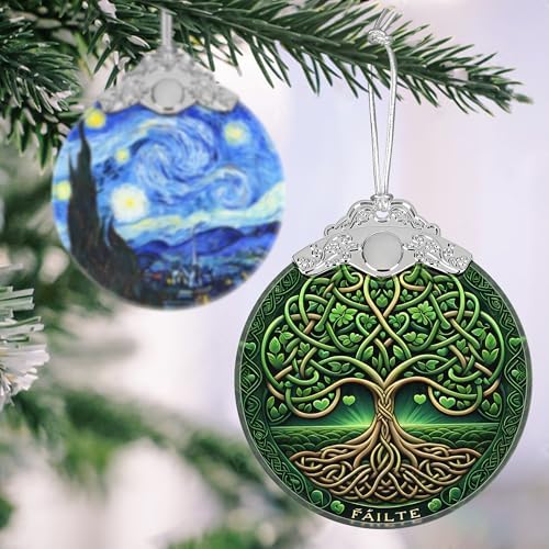 Tree of Life Stained Glass Hanging Ornament - Christmas Decor