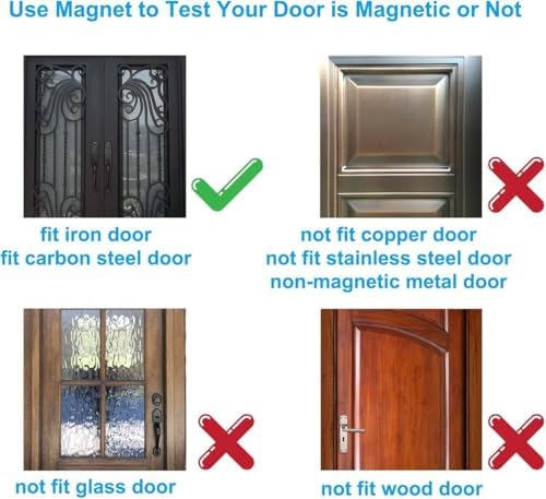Magnetic Wreath Hanger 2 Pack for Refrigerator and Metal Doors