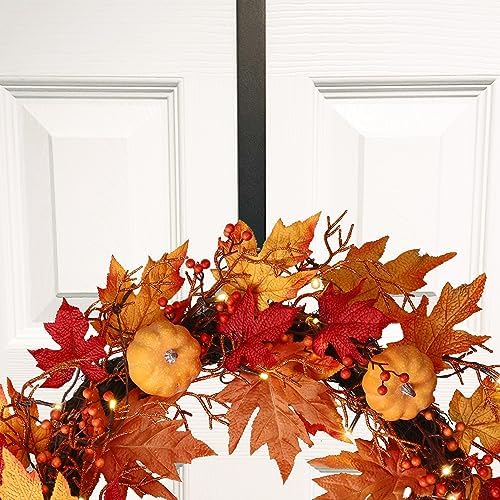 Haute Decor Dual-Sided Wreath Hanger Matte Black