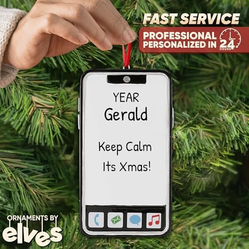 Personalized Smartphone Ornament 2024 for Christmas Tree