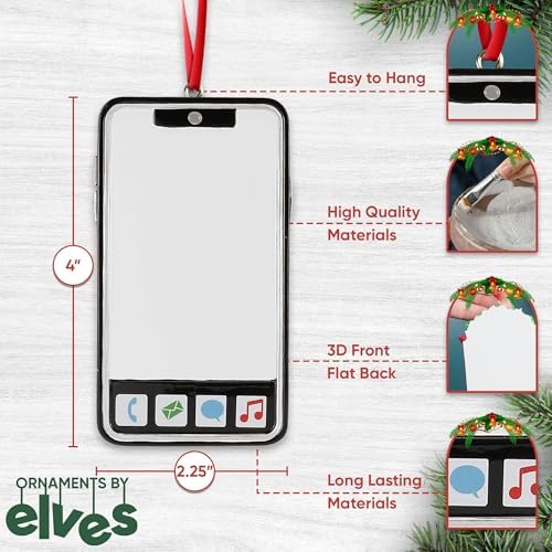 Personalized Smartphone Ornament 2024 for Christmas Tree