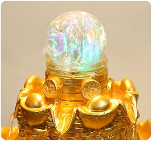 Yellow Cornucopia Tabletop Fountain with LED Lights