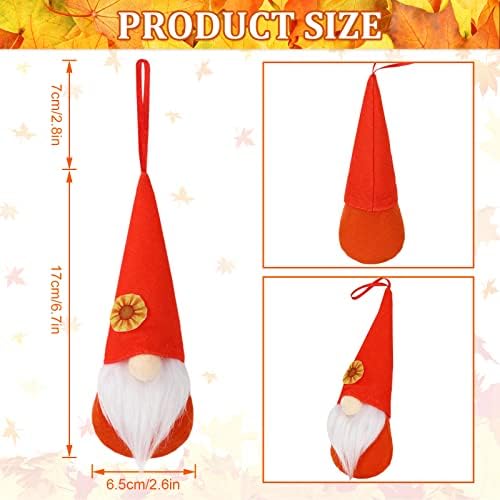 Whaline 10Pcs Fall Gnome Hanging Ornaments