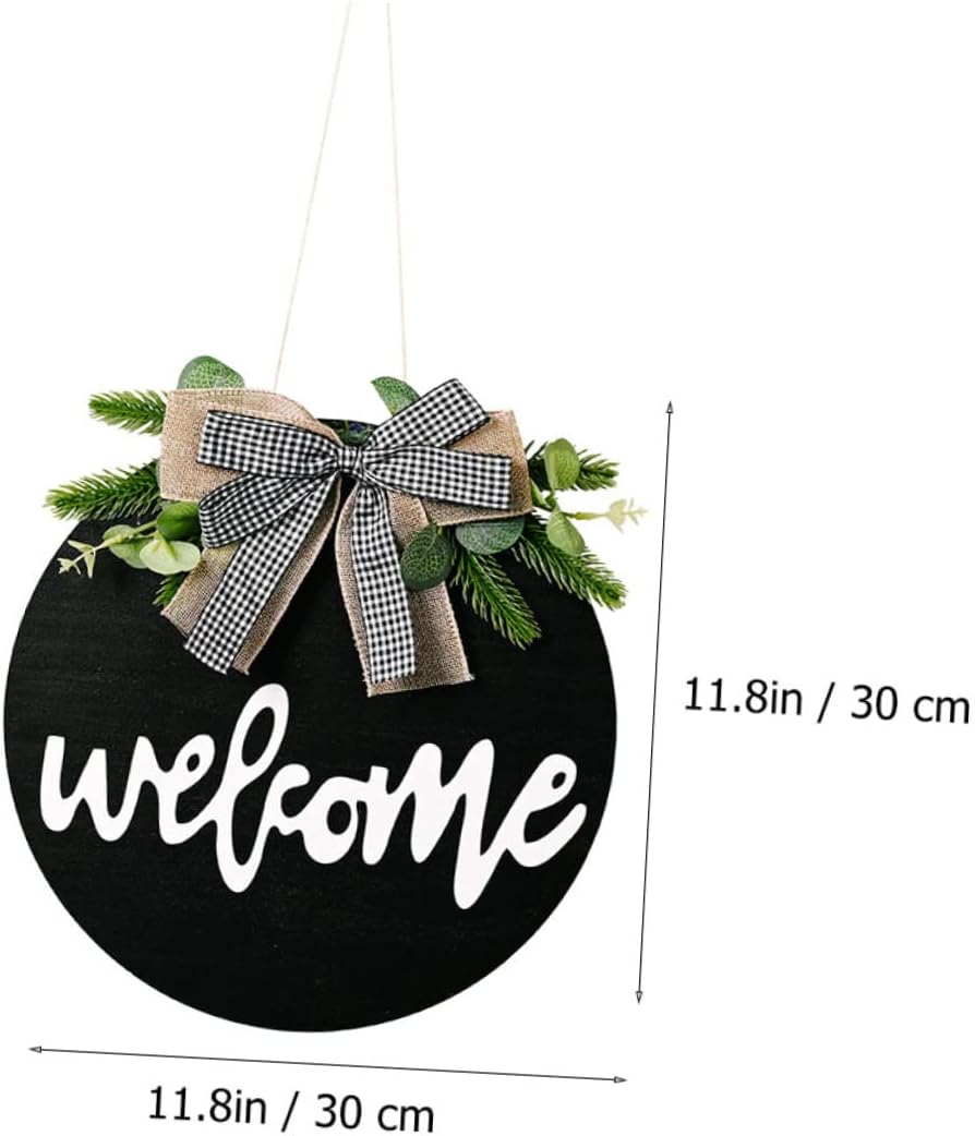 PRETYZOOM Elegant Door Wreath Hanger Welcome Board Decor