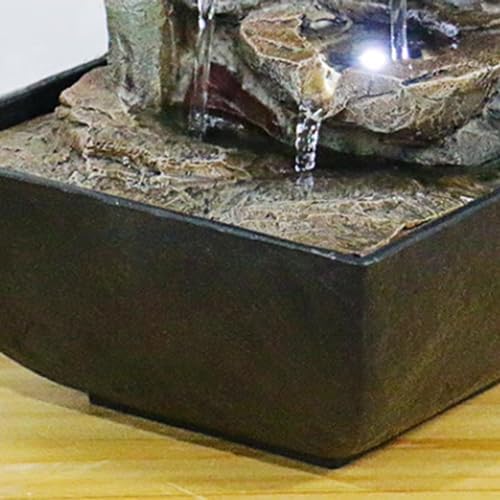 GRFIT Tabletop Fountain Rockery with LED Light