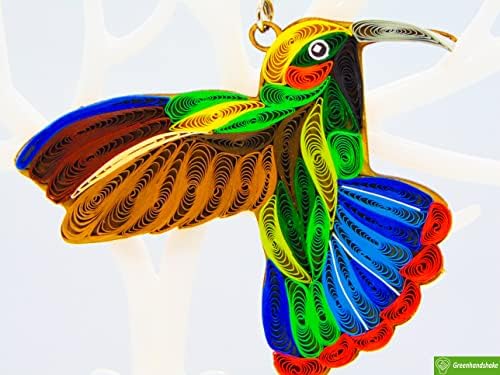 Colorful Hummingbird Hanging Ornament by GREENHANDSHAKE