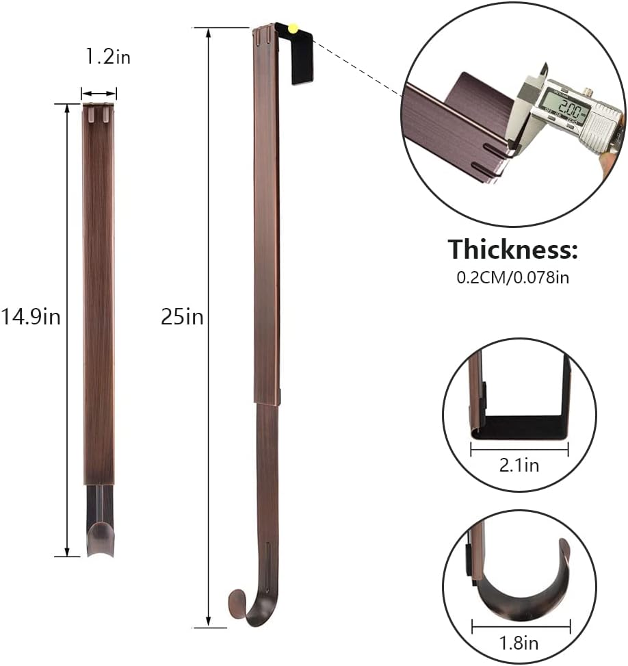 Adjustable Wreath Hanger for Door 20lbs Capacity