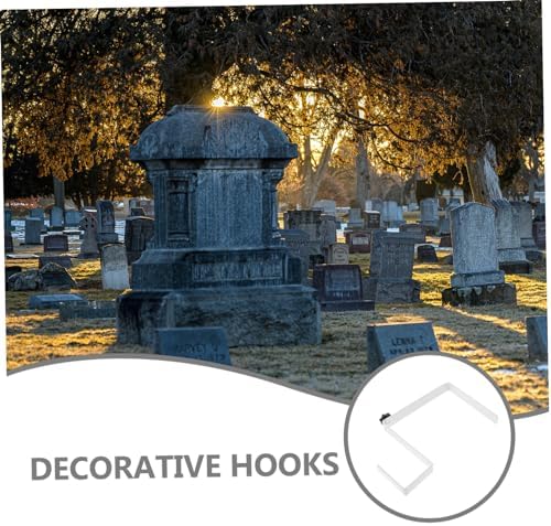 Adjustable Iron Wreath Hook for Tombs and Decorations