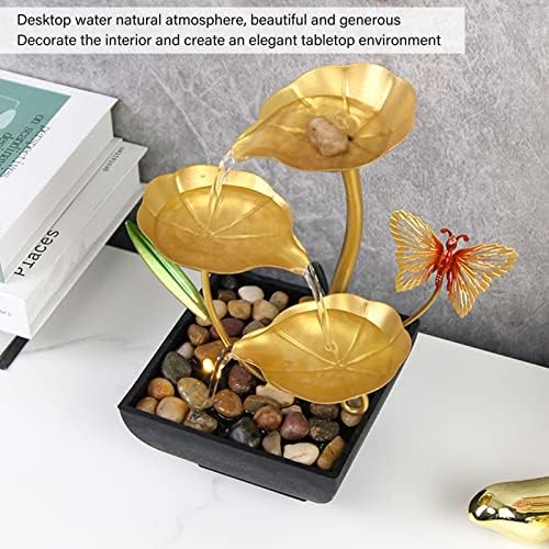 Gavigain Tabletop Fountain with LED Lights and Three Speed Settings