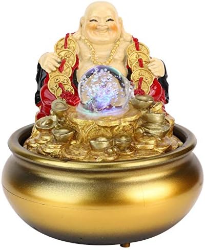 PAER Tabletop Fountain with LED Light and Rolling Ball