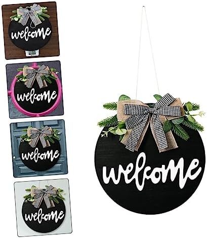 PRETYZOOM Elegant Door Wreath Hanger Welcome Board Decor