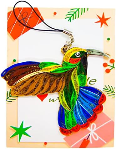 Colorful Hummingbird Hanging Ornament by GREENHANDSHAKE