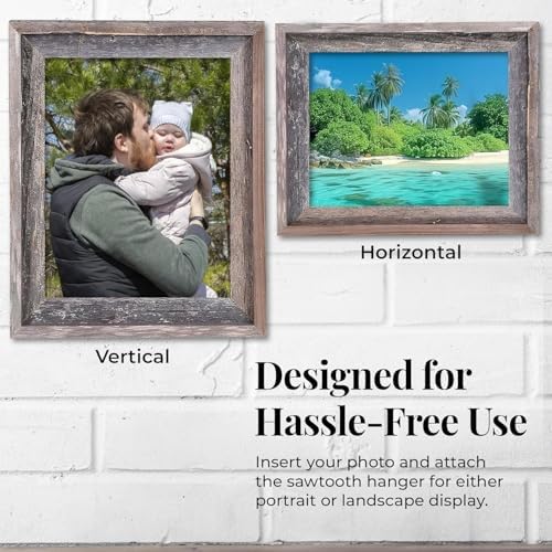 BarnwoodUSA Farmhouse Corner Frame 10x10 Rustic Red