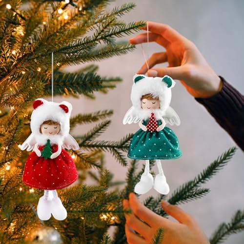 Cute Christmas Angel Ornaments 2Pcs Hanging Decorations