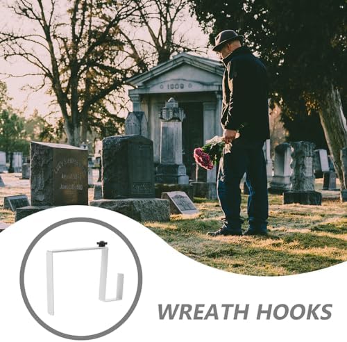 Alipis Iron Adjustable Headstone Wreath Hanger