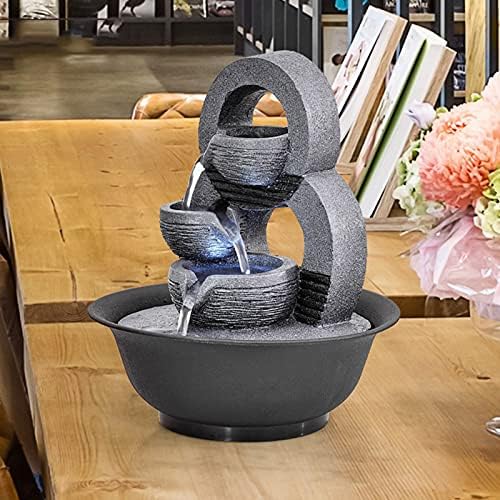 HASMI 9-Inch Tabletop Fountain for Indoor Decor