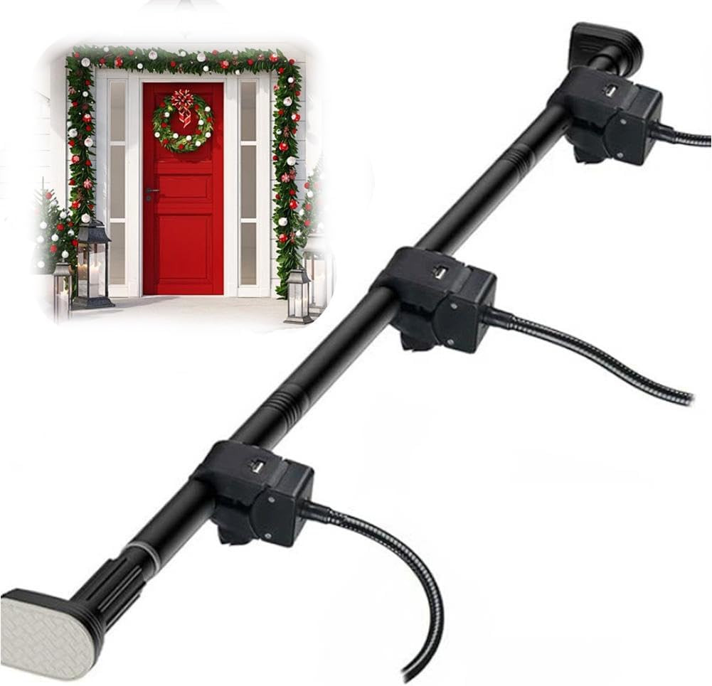 Adjustable Double Door Christmas Decoration Hanger No Tools Needed