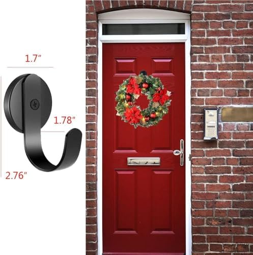 Magnetic Wreath Hanger 2 Pack for Refrigerator and Metal Doors